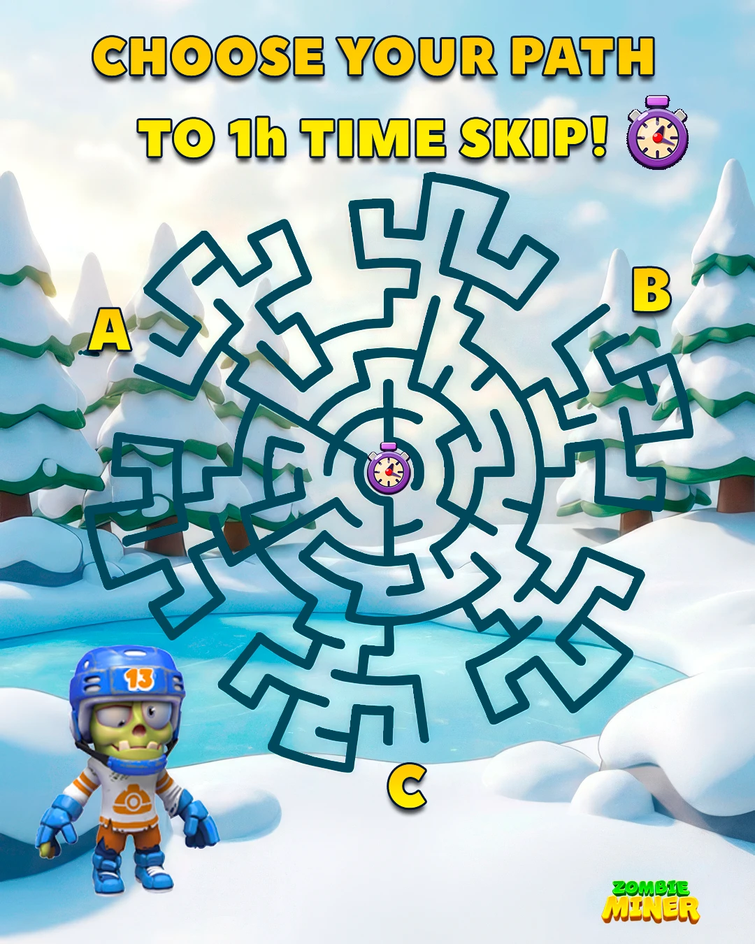 🏃 Maze your way to the a-maze-ing reward! | Idle Zombie Miner: Gold Tycoon