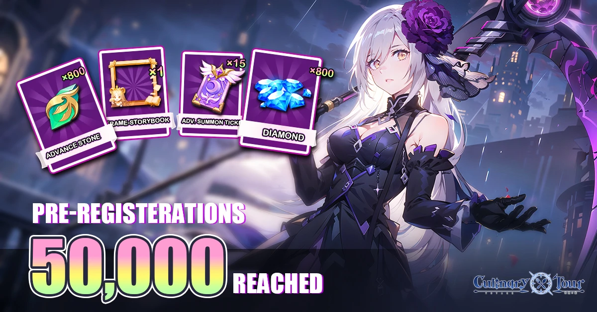50000 pre-registrations