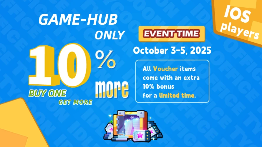 Get 10% more in Game Hub!🔥